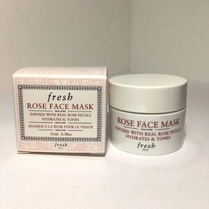 fresh Rose Face Mask in White and Pink Accents